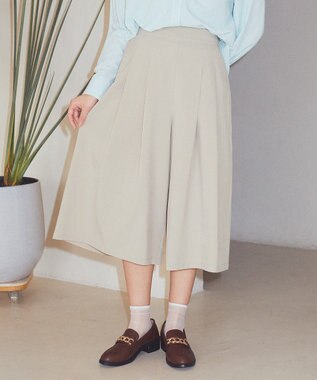 earth music&ecology 選べる丈タックスカーチョ Beige