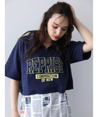 Green Parks ＥＧＯＩＳＴ　ハーフＺｉｐロゴ５分袖プルオーバー Navy