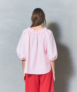GRACE CONTINENTAL ボリュームスリーブトップ- ピンク