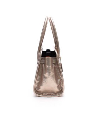 A.D.M.J. 【牛革】クラックメタル/イタリアンレザー前金具付トートM プラチナ