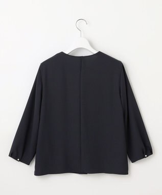 J.PRESS LADIES L ストレッチジョーゼット カットソー ネイビー系