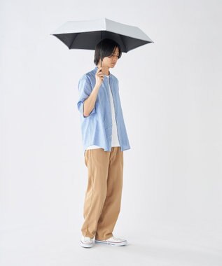 MOONBAT 【世界初の放射冷却素材】REIKYAKUパラソル ラディクール 折りたたみ傘 50㎝ 晴雨兼用 日傘 遮光100％ UV100％ 遮熱 ライトグレー