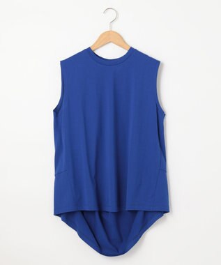 #Newans 【洗える】バックシャンデザインカットソー ブルー系