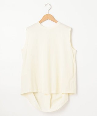 #Newans 【洗える】バックシャンデザインカットソー ホワイト系