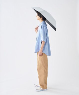 MOONBAT 【世界初の放射冷却素材】REIKYAKUパラソル ラディクール 折りたたみ傘 50㎝ 晴雨兼用 日傘 遮光100％ UV100％ 遮熱 ライトグレー