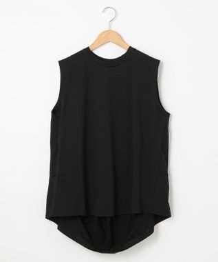 #Newans 【洗える】バックシャンデザインカットソー ブラック系