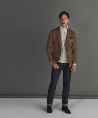 GOTAIRIKU 【カーディガンジャケット】ブリスターバーズアイ ニットジャケット ベージュ系8