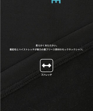 PW CIRCULUS 【裏起毛であたたか】【WOMEN】CATモチーフ  裏起毛ロングスリーブモックネックT   ゴルフウェア レディース ブラック系