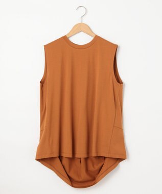 #Newans 【洗える】バックシャンデザインカットソー テラコッタ系