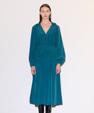 JOSEPH クレープドソワ　ドレス Dark Teal