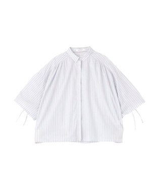 AMERICAN HOLIC 【先行予約】【WEB限定】ギャザーリボンスリーブ半袖シャツ Stripe