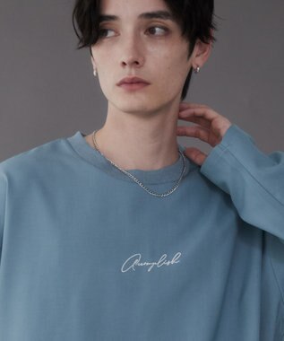 WEGO 【セットアイテム/軽量/シワにならない】ドライポリアンサンブルプルオーバーシャツ（LS） ブルー