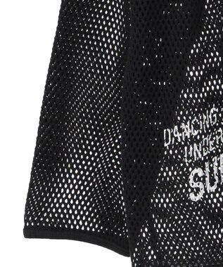 AMERICAN HOLIC 【WEB限定】ランダムロゴメッシュロングTシャツ/チュニック Black