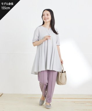 Tiaclasse L 【おのののかさん着用 】「冷凛（ひやりん）」カノコバックフレアカットソー グレー