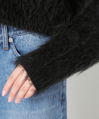 NAVE 【Nave】モヘアシャギー ショートカーディガン ブラック系