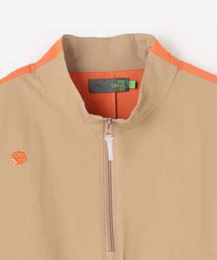 PW CIRCULUS 【MEN】パッカブルハーフジップ ゴルフ ベージュ系