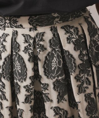 GRACE CONTINENTAL ダマスクジャガードタックスカート キナリ