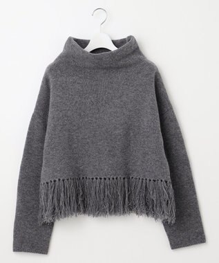 23区 S 【SLOW/一部店舗限定】ニットトータル フリンジ ニット ライトグレー系