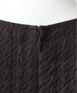 23区 L 【R(アール)】ハウンドトゥースジャカード ペプラムブラウス ブラウン系