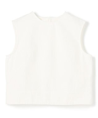 BEIGE， 【洗える・Oggi ８月号掲載】NAVIGLIO / ショート丈ノースリーブデニムブラウス White