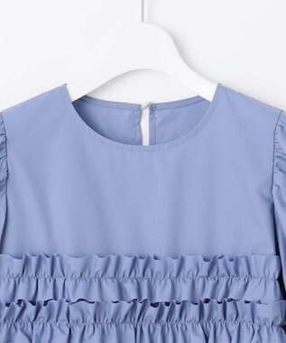 Feroux フリルギャザー ブラウス ブルー系