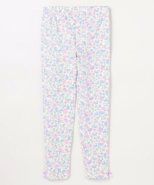 ANY KIDS 総柄フルレングス レギンス ネコ×花柄