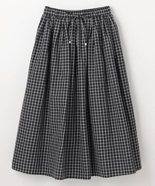 ANY L 【ウエストゴム】タックギャザーフレアスカート チェック