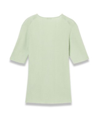 JOSEPH 【洗える】ファインリブメリノ　ショートスリーブニット Matcha