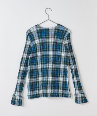 crêprie tsumori chisato creperie LONG SLEEVES T-SHIRT -TARTAN CHECK クレプリ タータンチェック長袖Tシャツ TARTAN GREEN