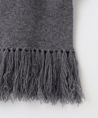 23区 L 【SLOW/一部店舗限定】ニットトータル フリンジ ニット ライトグレー系