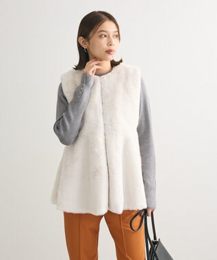 Green Parks もちやわ　袖口釦リブニットプルオーバー Gray