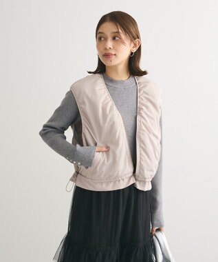 Green Parks もちやわ　袖口釦リブニットプルオーバー Gray