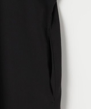 自由区 S 【接触冷感・UVケア・抗菌防臭・洗える】リヨセルポプリンシャツ ワンピース ブラック