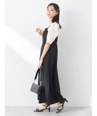 earth music&ecology 胸元ベルトキャミワンピース Black