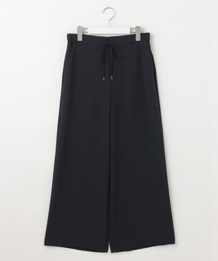 J.PRESS LADIES L 【洗える・吸水速乾・接触冷感・セットアップ対応】Light ジョーゼット ワイド パンツ ダークネイビー系