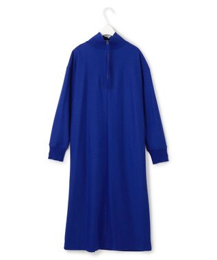 ICB ウールナイロンツイルジャージ ハイネックワンピース ロイヤルブルー系