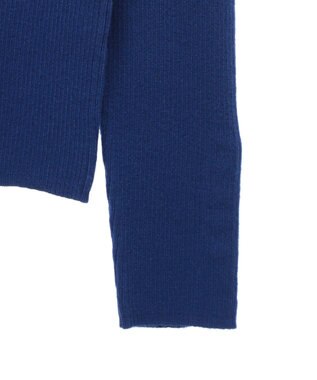 Green Parks もちやわ　袖口釦リブニットプルオーバー Blue