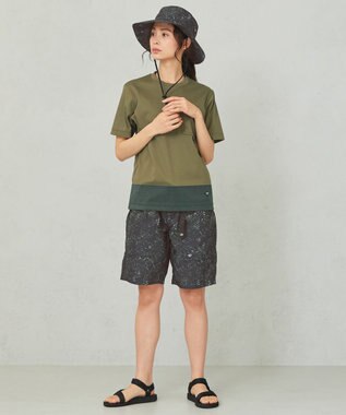 JOSEPH ABBOUD MOUNTAIN 【UNISEX】3Dエンボスリーフ ハーフパンツ オリーブ系6