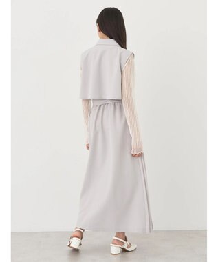earth music&ecology サイドプリーツジレンチ Gray