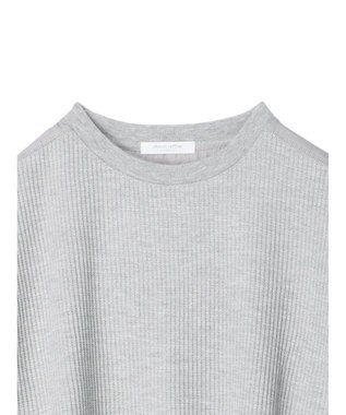 Green Parks ワッフル布帛ドッキングプルオーバー Gray Mixture