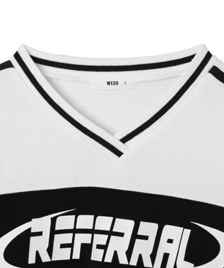 WEGO 切り替えショートスウェット ブラック