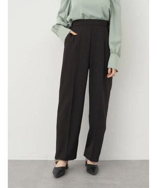 earth music&ecology ２ｗａｙピンタックテーパードパンツ Black