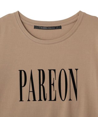 YECCA VECCA フロッキーロゴTee Dark Beige