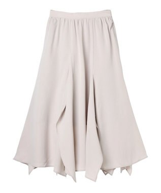 earth music&ecology ランダムイレヘムスカート Gray Beige