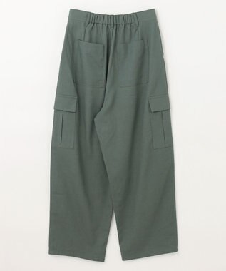 ANY 【ウエストゴム】清涼リネンカーゴパンツ モスグレー