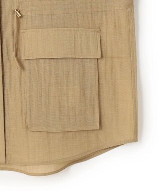 23区 【先行予約】リネンミックスシアースラブ ミリタリージャケット ベージュ系