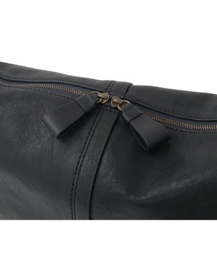 genten ライトシープ　ショルダーバッグ大 ダークグレー