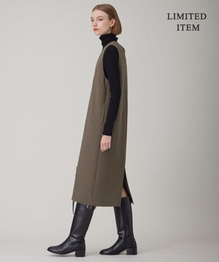 ICB L 【WEB限定・洗える】 コットンダンボール ジャンパースカート ワンピース ブラウン系