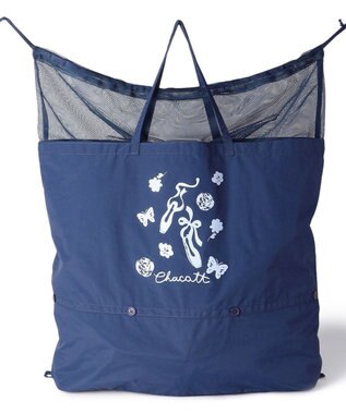 Chacott フラワー2Way衣装バッグ ネイビー