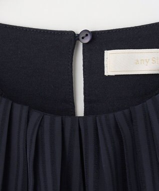 ANY SIS L 【吸水速乾・UVケア】コンフォートジャージー シフォンコンビ カットソー ネイビー